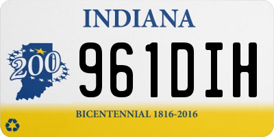 IN license plate 961DIH