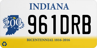 IN license plate 961DRB