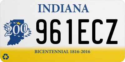IN license plate 961ECZ