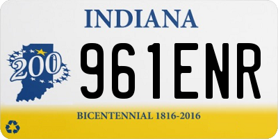 IN license plate 961ENR
