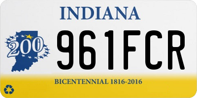 IN license plate 961FCR