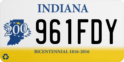IN license plate 961FDY