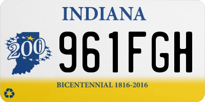 IN license plate 961FGH