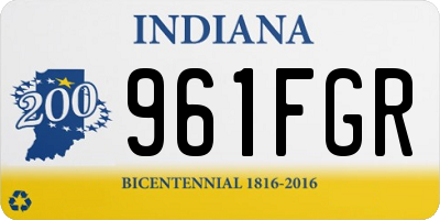 IN license plate 961FGR