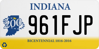 IN license plate 961FJP