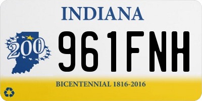 IN license plate 961FNH