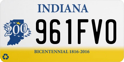 IN license plate 961FVO