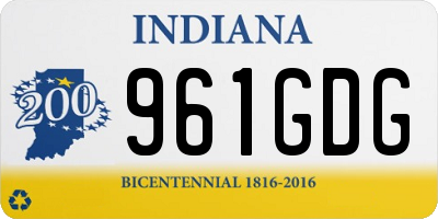 IN license plate 961GDG