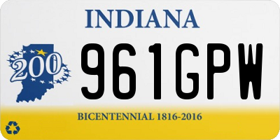 IN license plate 961GPW