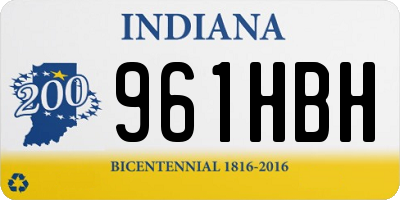IN license plate 961HBH