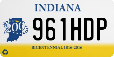 IN license plate 961HDP