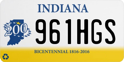IN license plate 961HGS