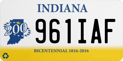 IN license plate 961IAF