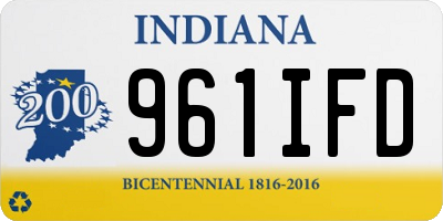 IN license plate 961IFD