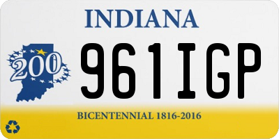 IN license plate 961IGP