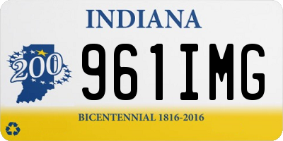 IN license plate 961IMG