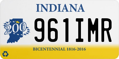 IN license plate 961IMR