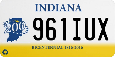 IN license plate 961IUX
