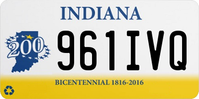 IN license plate 961IVQ