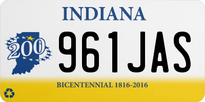 IN license plate 961JAS