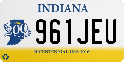 IN license plate 961JEU