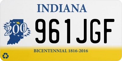 IN license plate 961JGF