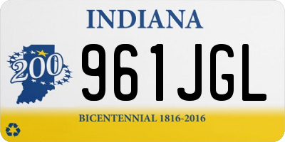 IN license plate 961JGL