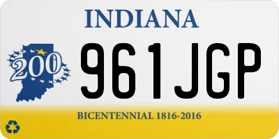 IN license plate 961JGP
