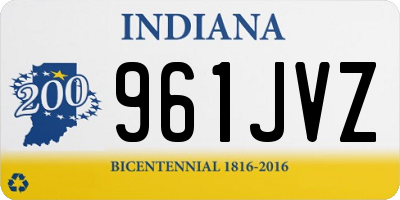 IN license plate 961JVZ