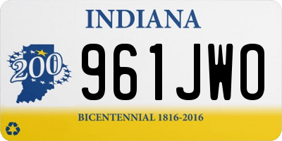 IN license plate 961JWO