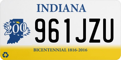IN license plate 961JZU