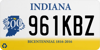 IN license plate 961KBZ