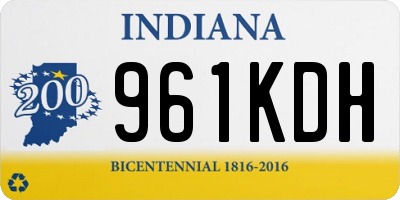 IN license plate 961KDH