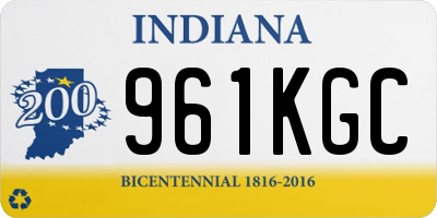 IN license plate 961KGC