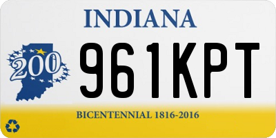 IN license plate 961KPT