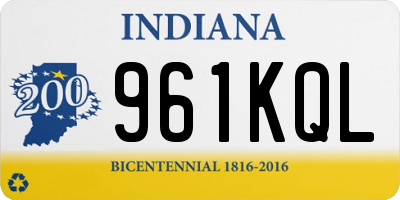 IN license plate 961KQL
