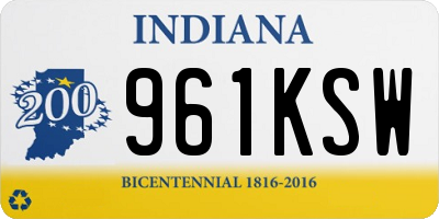 IN license plate 961KSW