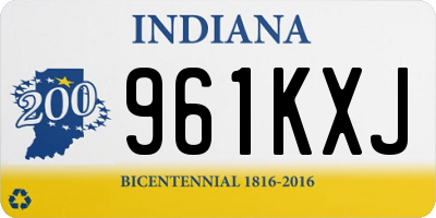 IN license plate 961KXJ