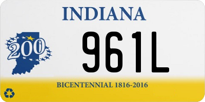 IN license plate 961L