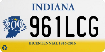 IN license plate 961LCG