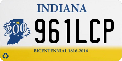 IN license plate 961LCP