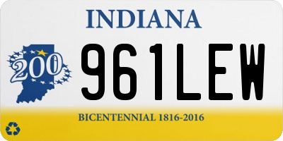 IN license plate 961LEW
