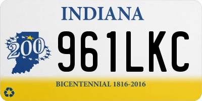 IN license plate 961LKC