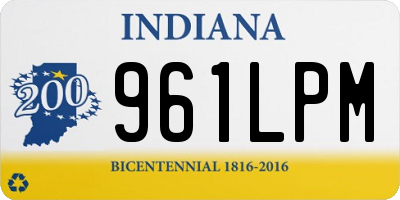 IN license plate 961LPM