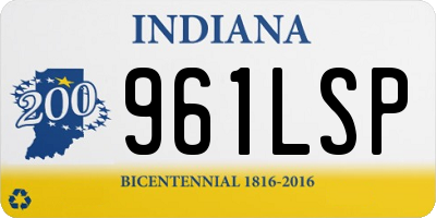 IN license plate 961LSP