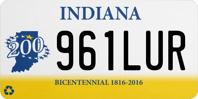 IN license plate 961LUR