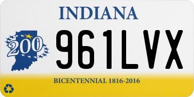 IN license plate 961LVX