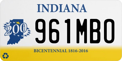 IN license plate 961MBO