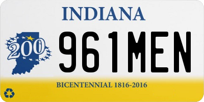 IN license plate 961MEN