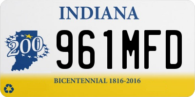IN license plate 961MFD